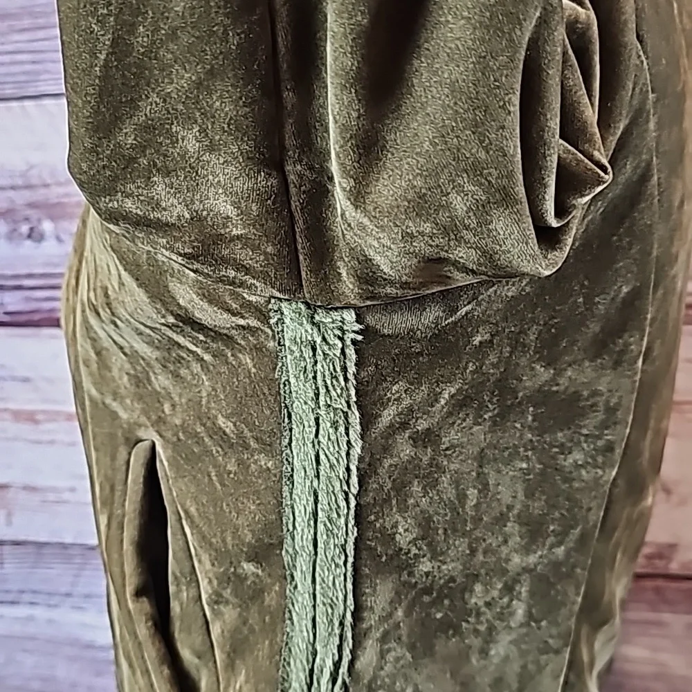 EFFECI ARMY GREEN VALOR AND FAUX FUR SHORT JACKET - Picture 7 of 15